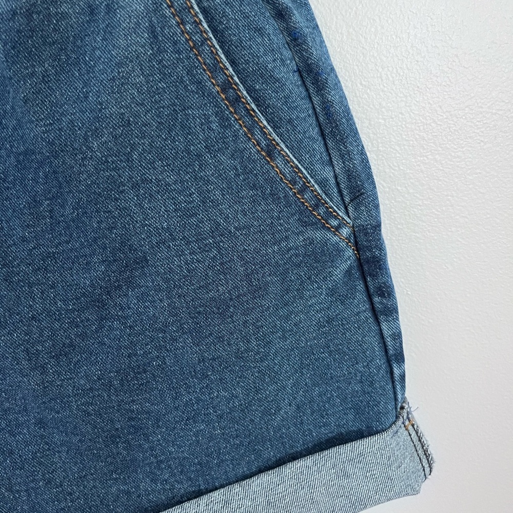 Forever 21 High Waist Blue Denim Shorts - Picture 3 of 5